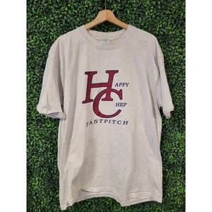 vtg 90s HAPPY CHEF FASTPITCH Tee L // vintage Minnesota baseball softball sports